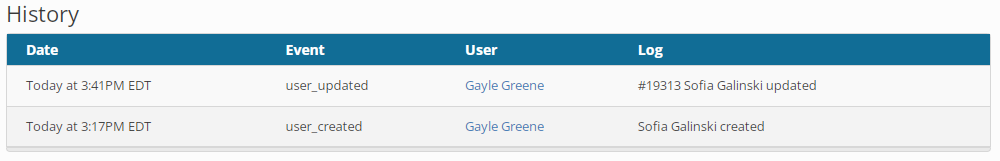 User History