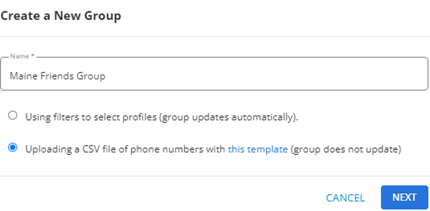 create a new group