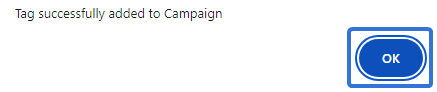 Select OK from the confirmation window.