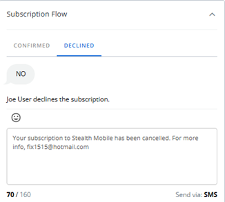 decline message