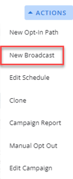 new broadcast menu