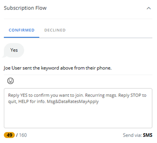 confirm message