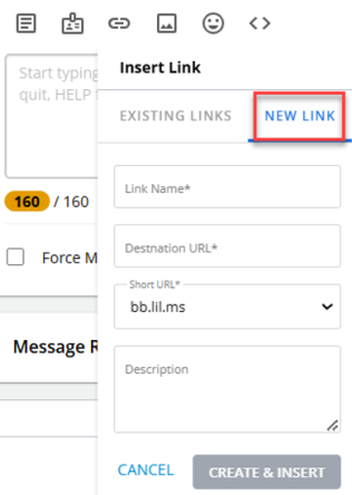 new link tab