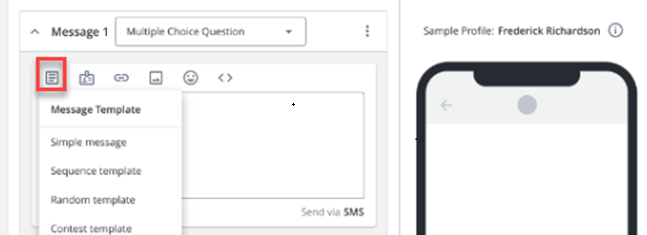 message template 