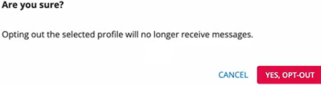 profile opt out message