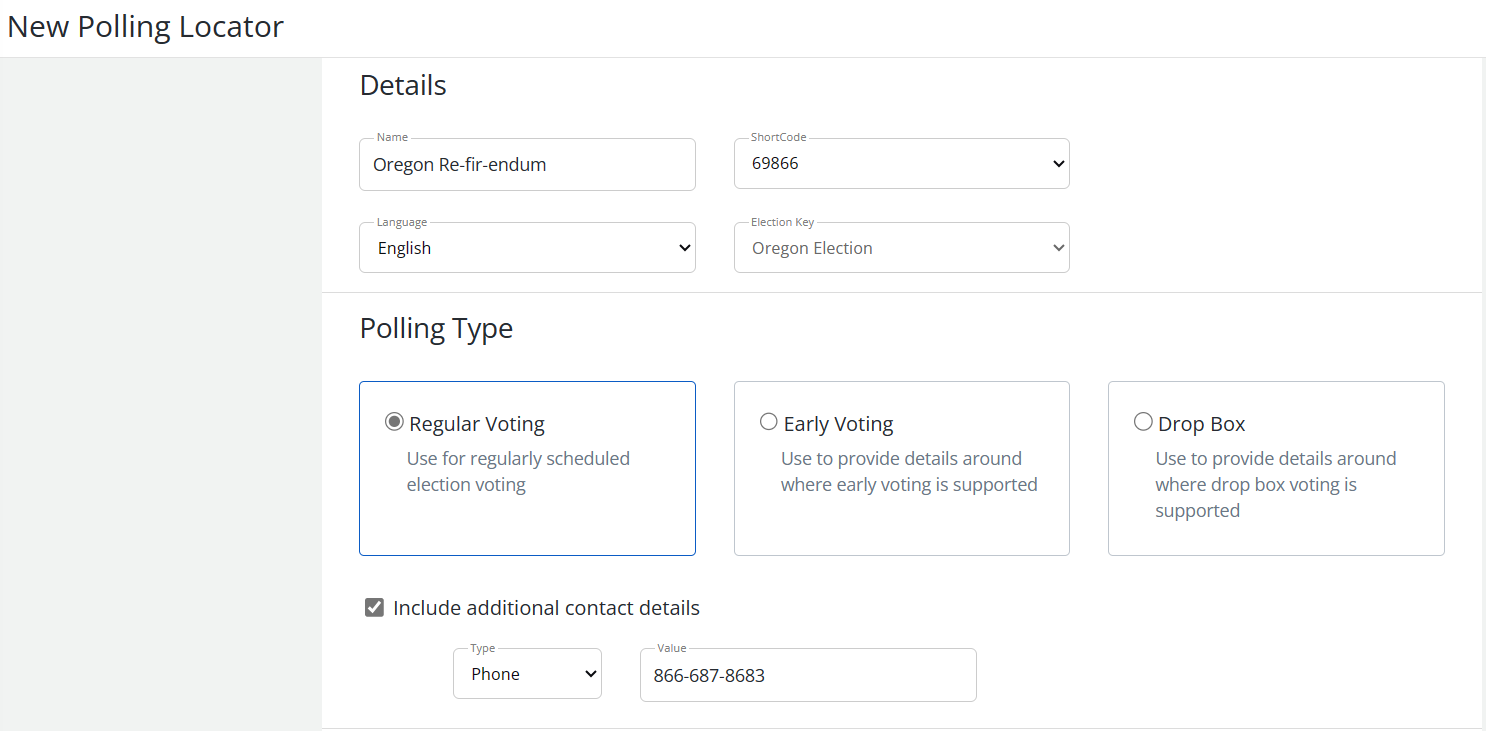 New polling locator