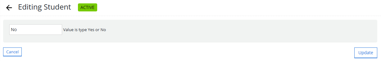 Edit profile field