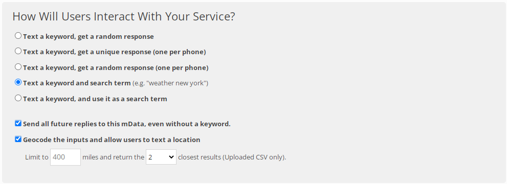 New location mData