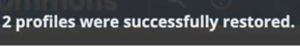 confirmation message