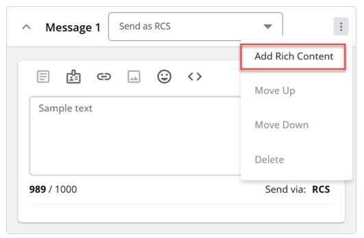 add rich content