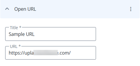 open URL action 