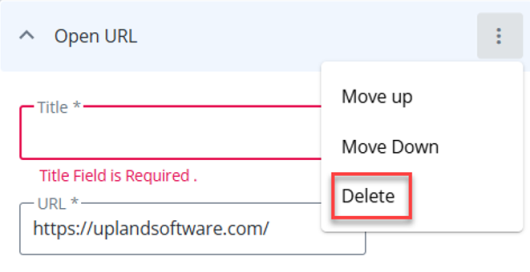 delete action