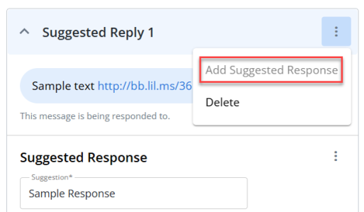 add suggested response
