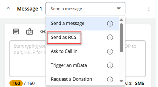 send as RCS