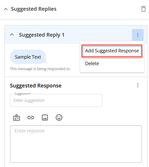 add suggested response