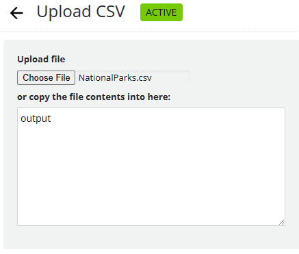 Upland CSV