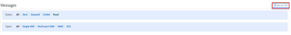 save as CSV