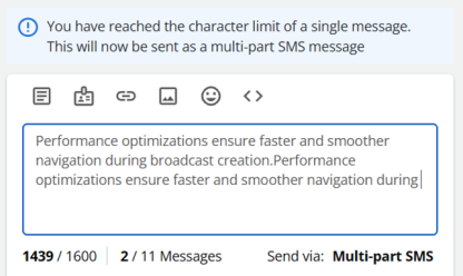SMS overages alert