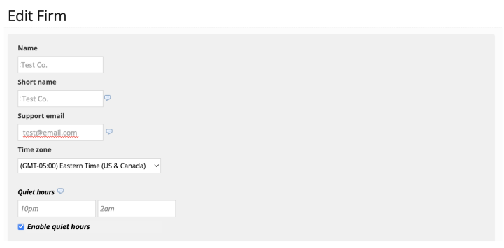 Enable quiet hours