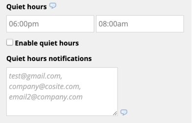 Quiet hours
