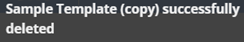 flash message after deletion