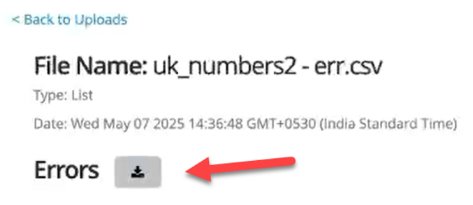 error csv 