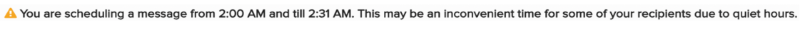 warning message on review page