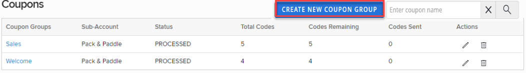 create coupon group