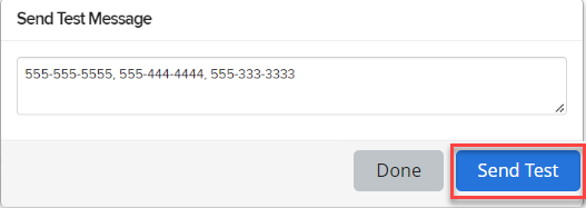 send test message