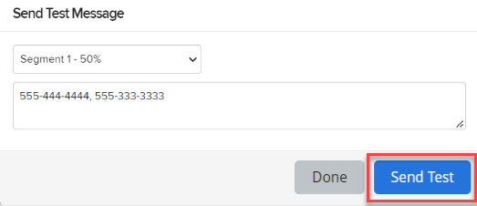 send test message 