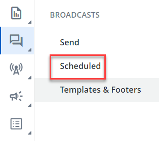 broadcast menu