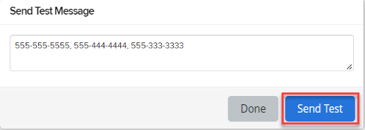 send test message