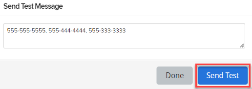 send test message