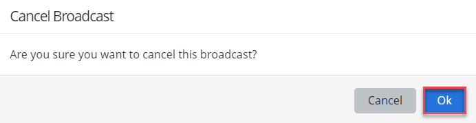 cancel broadcast