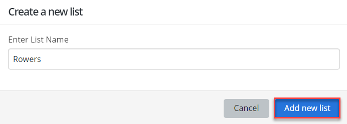 add new list