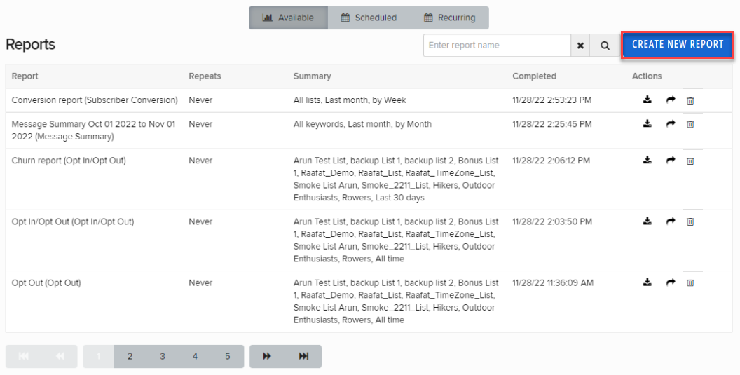 create new report