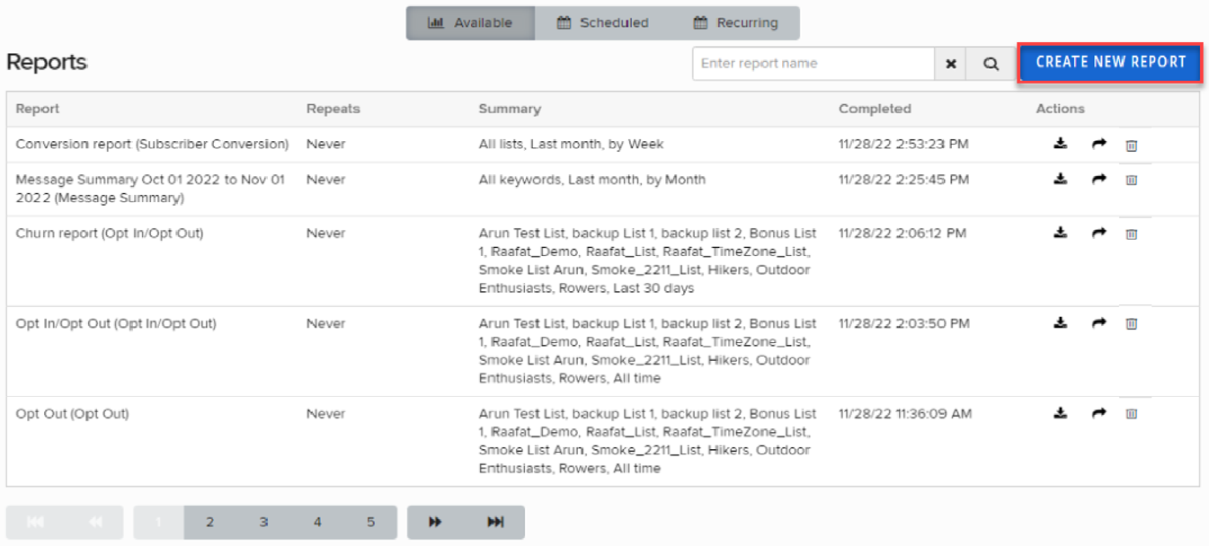 create new report
