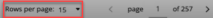 rows per page