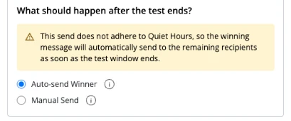 After test ends quiet hours