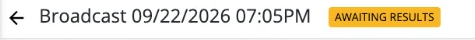 Results status badge